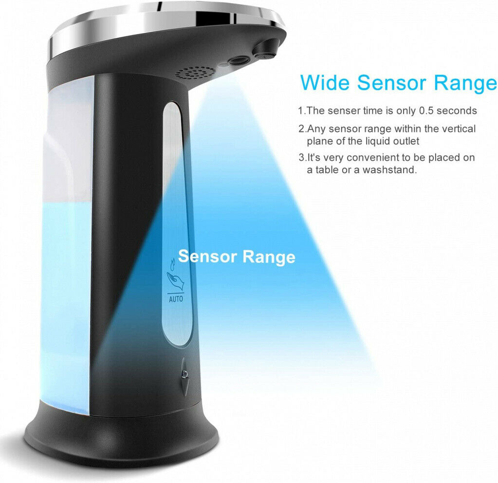 TOUCHLESS AUTOMATIC SOAP DISPENSER, INFRARED MOTION SENSOR HANDS FREE DISPENSER. - Ecoquest_universal