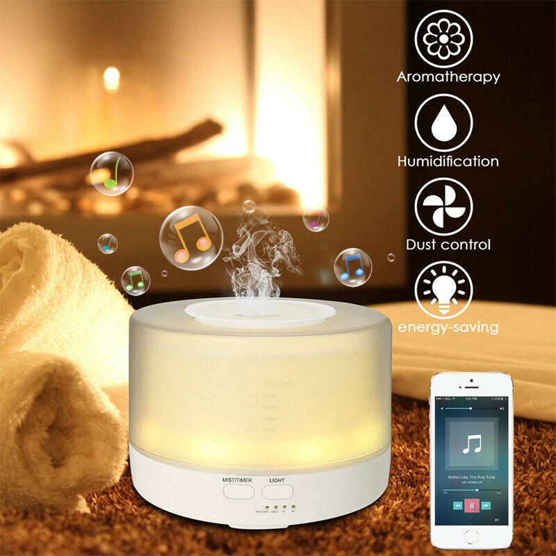 AROMA HUMIDIFIER WITH BLUETOOTH SPEAKER AND 7 MOOD COLOR CHANGING *LED LIGHT* - Ecoquest_universal